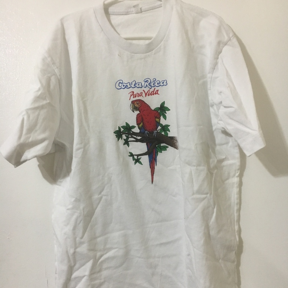 Costa Rica design plain white tee